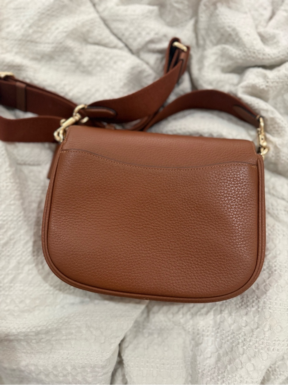 Brown leather Coach Amelia Saddle Bag, used! - Picture 7 of 14